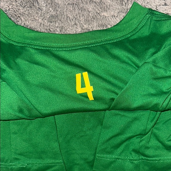 Nike Green Dri-Fit Lacrosse Tee with Yellow Logo - Picture 2 of 3